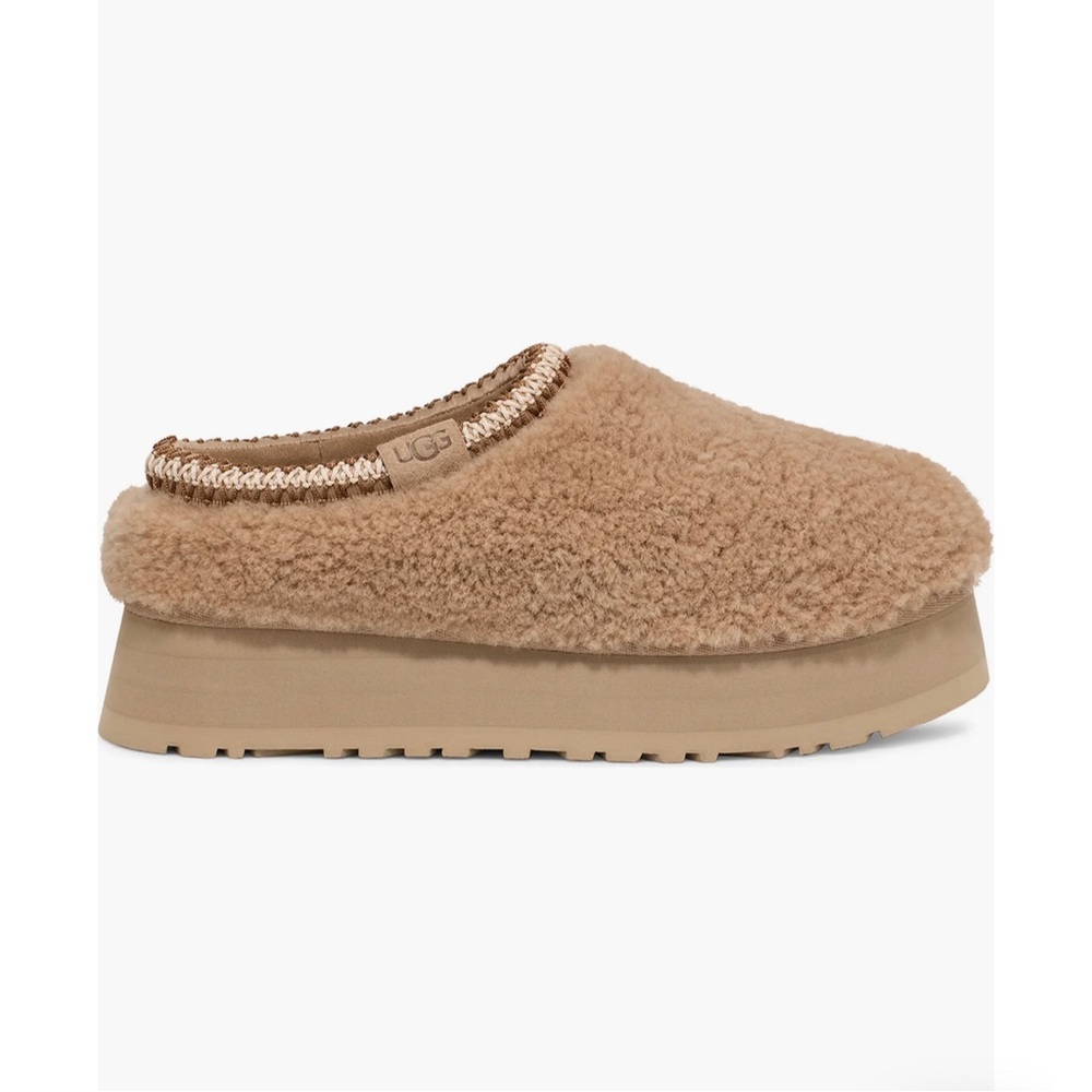 UGG Tazz Maxi Curly Genuine Shearling Platform Slipper Women